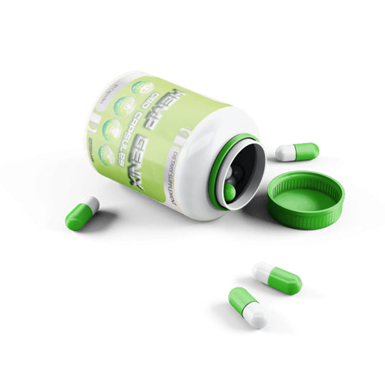 CBD 10 MG 99% Isolate Powder Capsule 10MG Per Capsule of 99% CBD Isolate