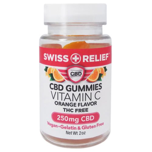 Swiss Relief 250mg Orange Flavor CBD Gummies with Vitamin C