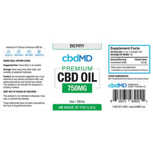 Load image into Gallery viewer, CBD Oil - 750mg - Berry