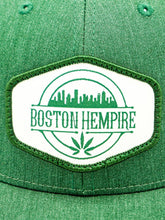 Load image into Gallery viewer, Boston Hempire Green Trucker Snapback
