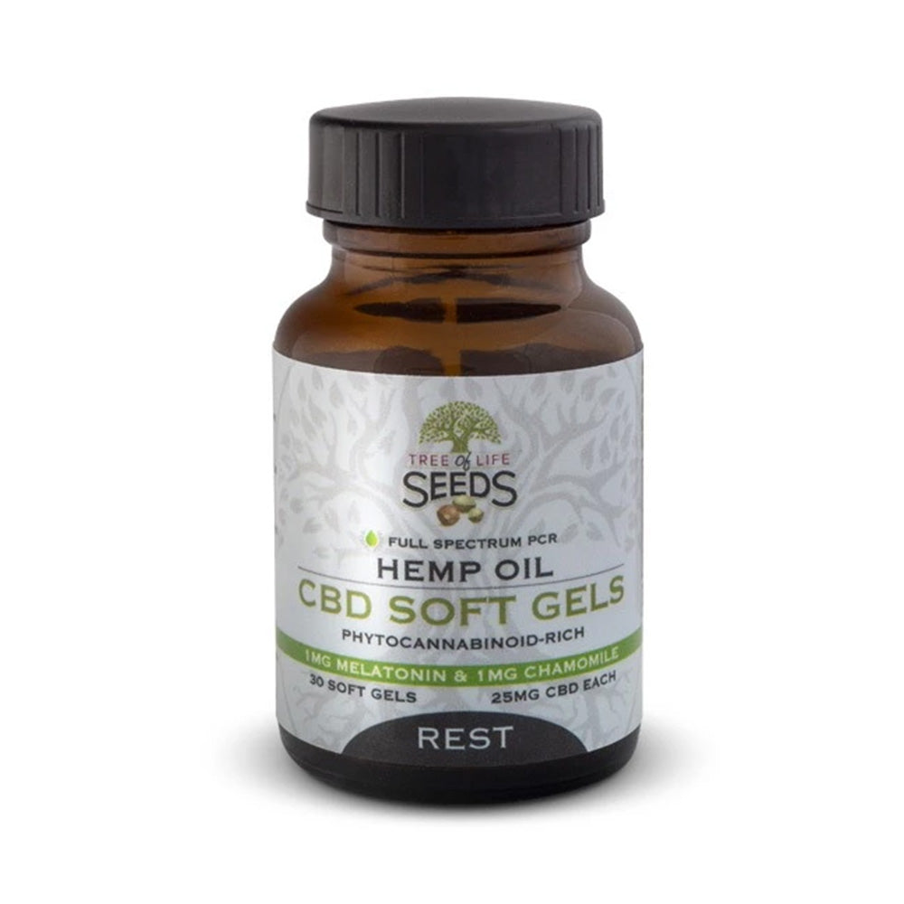 CBD "Rest" Soft Gels with Melatonin + Chamomile