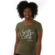 Load image into Gallery viewer, HempLily T-Shirt: Live LEAF Love - Women's