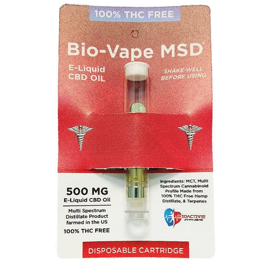 BioActive 500mg MCT Bio-Vape E-Liquid MSD CBD Cartridge
