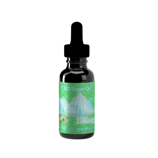 CBD Vape Oil 1500mg 1oz Menthol
