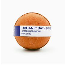 Load image into Gallery viewer, CBD Living Bath Bomb 60mg Amber Bergamont