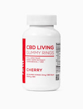 Load image into Gallery viewer, CBD Living Cherry Gummy Rings Bottle