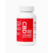 Load image into Gallery viewer, CBD Living Cherry Gummy Rings Bottle