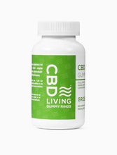 Load image into Gallery viewer, CBD Living Green Apple Gummy Rings Bottle
