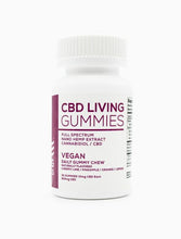 Load image into Gallery viewer, CBD Living Vegan Gummies Bottle